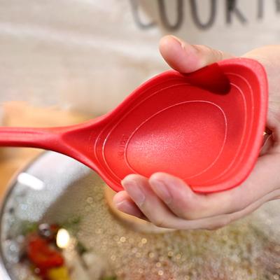 2 в 1 силиконовая лопатка-ложка, термостойкая, для жарки овощей, пищевая антипригарная ложка для супа, кухонные принадлежности