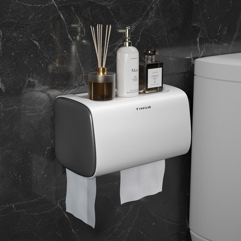 Стойка для хранения коробок бумажных полотенец, без пробивания отверстий, туалет, ванная комната, рулон бумаги, бумажная трубка, водонепроницаемая коробка для бумажных полотенец
