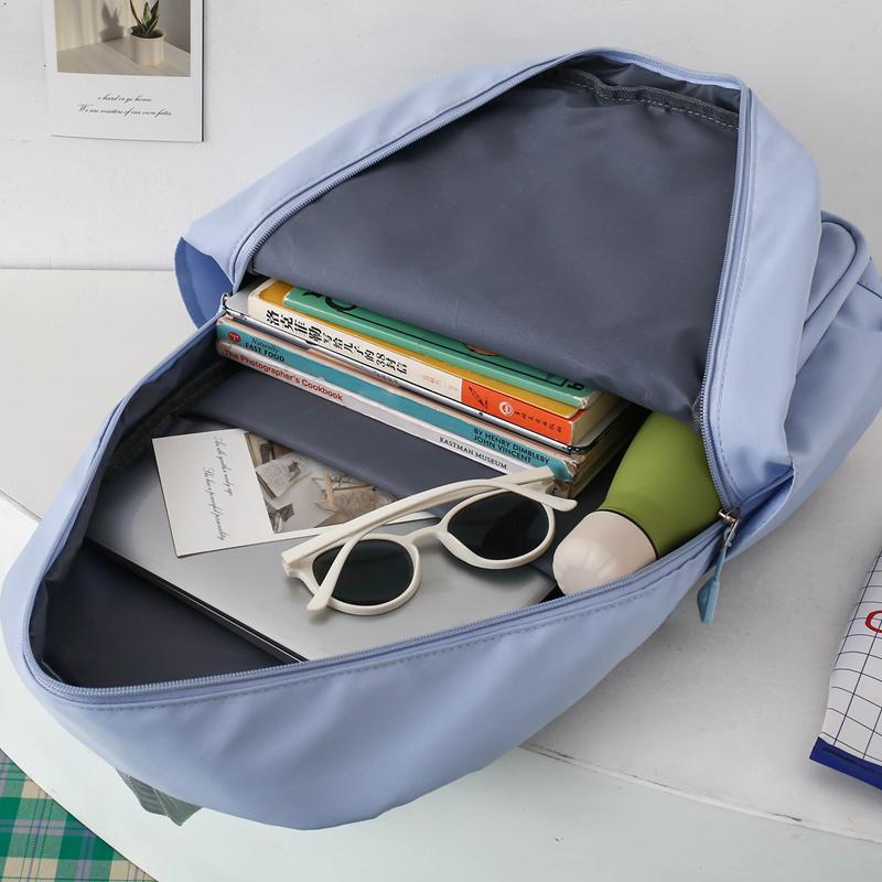 Комплект из четырех рюкзаков, однотонный женский рюкзак большой вместимости, школьный рюкзак для школьников