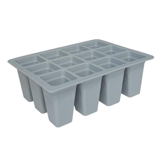 12 сеток, стартовый лоток для семян с дренажными отверстиями, силиконовые биоразлагаемые детские горшки для семян овощей, трав, цветов