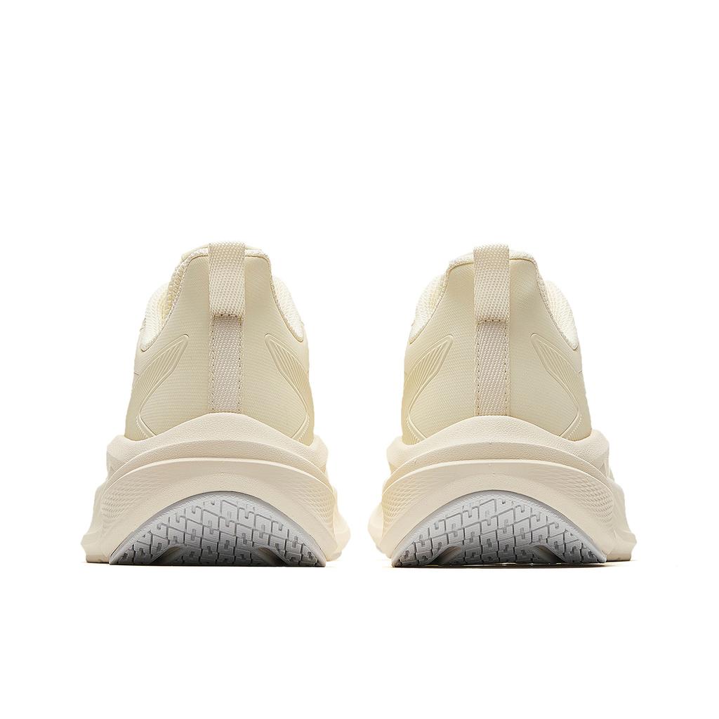 Anta Lingfeng Leather Water-Resistant Shock Absorbing Lightweight Low-Top Running Shoes Women Sneaker Light-Beige Dusty-Blue 922545501-2