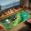 Large Kawaii Sleeping Black Cat XXL Gaming Mouse Pad Green Grass Deskmat Non-Slip Rubber PC Keyboard Game Desk Mats Mousepads