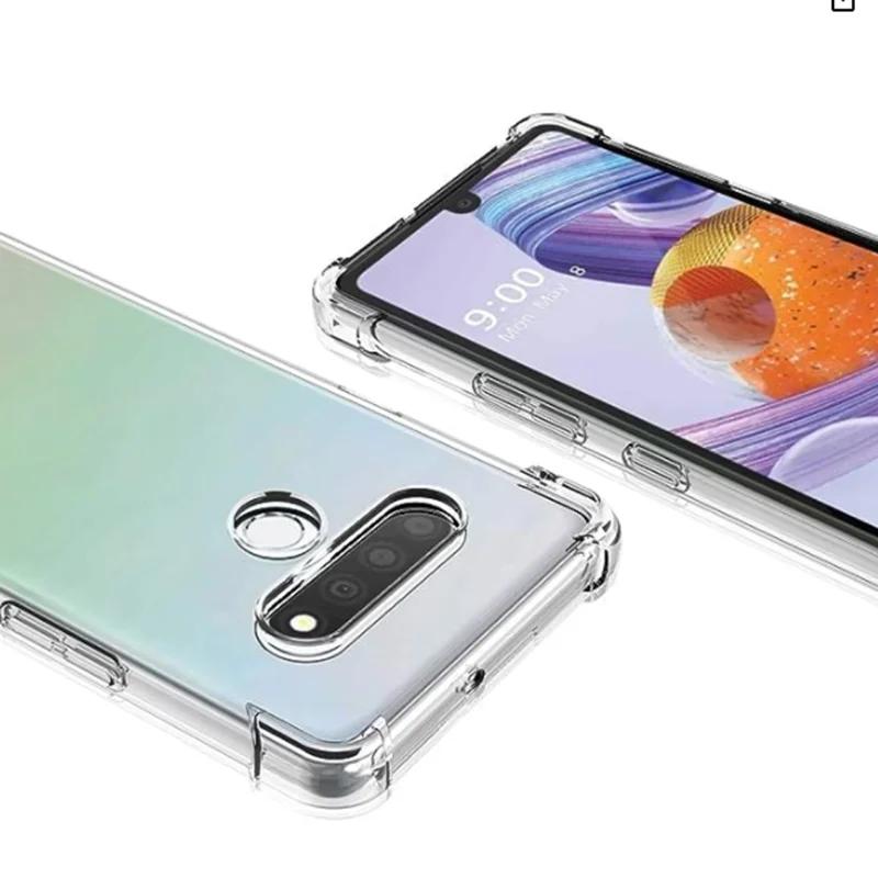 Мягкий прозрачный чехол для телефона TPU для LG Stylos 6 5 4 3 V60 ThinQ V50S V50 V40 V30 G8X, ударопрочный, защитный чехол с подушкой безопасности, ультратонкий, прозрачный, защитный чехол