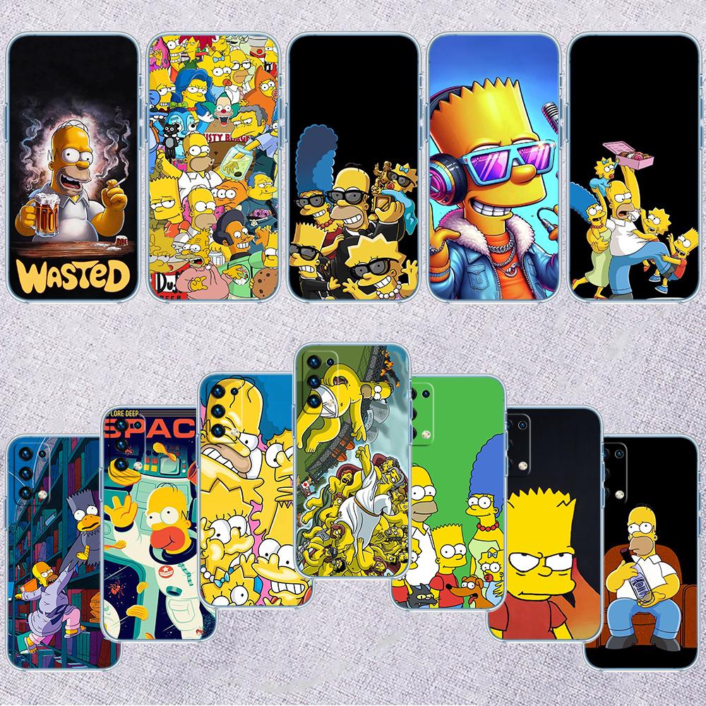 Прозрачный чехол для телефона S-Simpsons-Art для Motorola Moto G7 G8 G9 G84 G85 G73 G24 G15 Z2 Play Power Plus