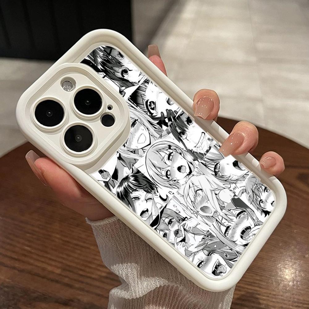 LZ1 Anime Girl Cartoon Japan Cute Drool Faces Silicone Phone Case for Xiaomi 11 Lite 14T Redmi 14C A3 Note 12 11 9 13 Pro Plus Shockproof Back Cover