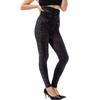 Skinny Workout Leggings Pencil Pants Female Faux Denim Bead Design Running Leggins Slim High Waist Elastic Seamless