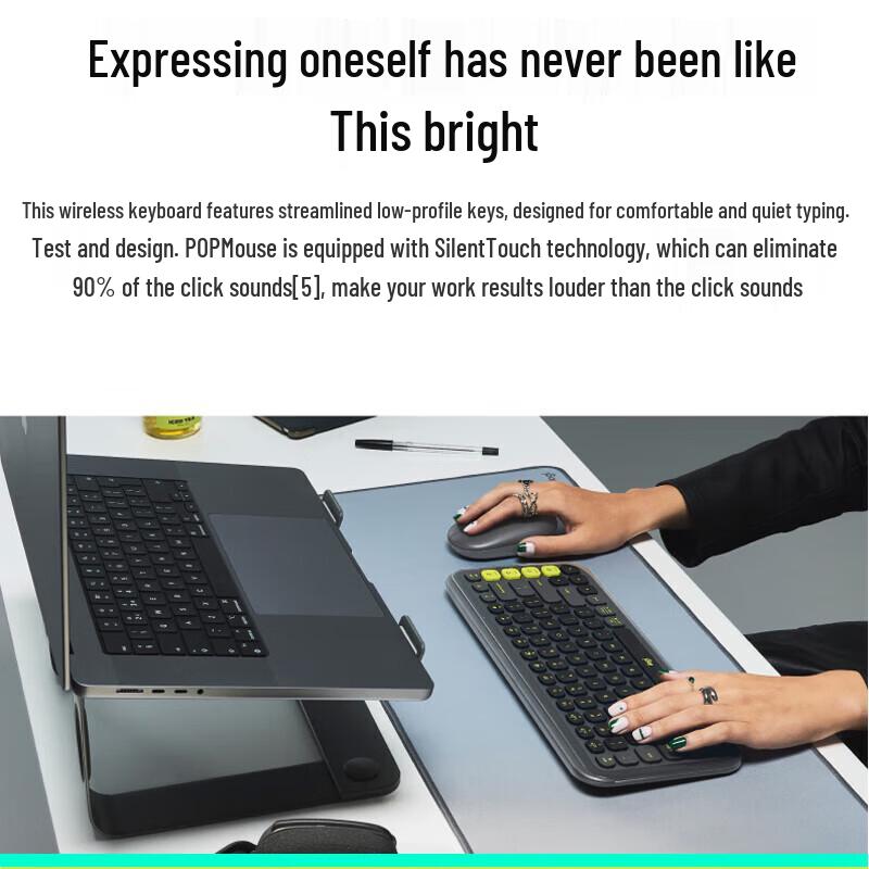 Logitech POP ICON COMBO Wireless Bluetooth Keyboard and Mouse Set