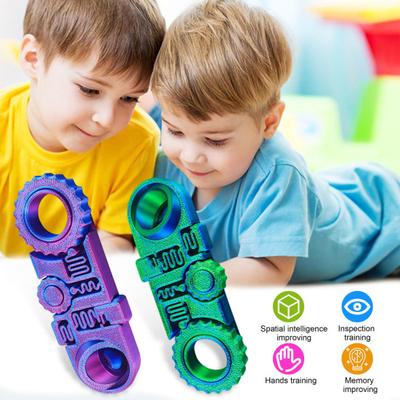 3D-печатная игрушка-кольцо для снятия стресса и беспокойства, 5-в-1, вращающаяся сенсорная игрушка для детей и взрослых, портативная игрушка для путешествий, осознанной медитации, вращающаяся на кончиках пальцев
