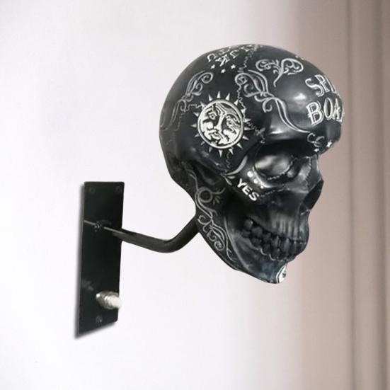 Держатель для шлема мотоцикла в форме черепа, настенное крепление, прочная смола, универсальный кронштейн для крепления шлема мотоцикла, велосипеда, спортивный шлем, вешалка, стойка для дисплея