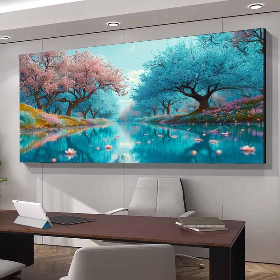 Colorful Tree Landscape House Large Size Diamond Painting New Collection Scenery Diy Full Drill Rhinestone Embroidery Mosaic Cross Stitch Kits