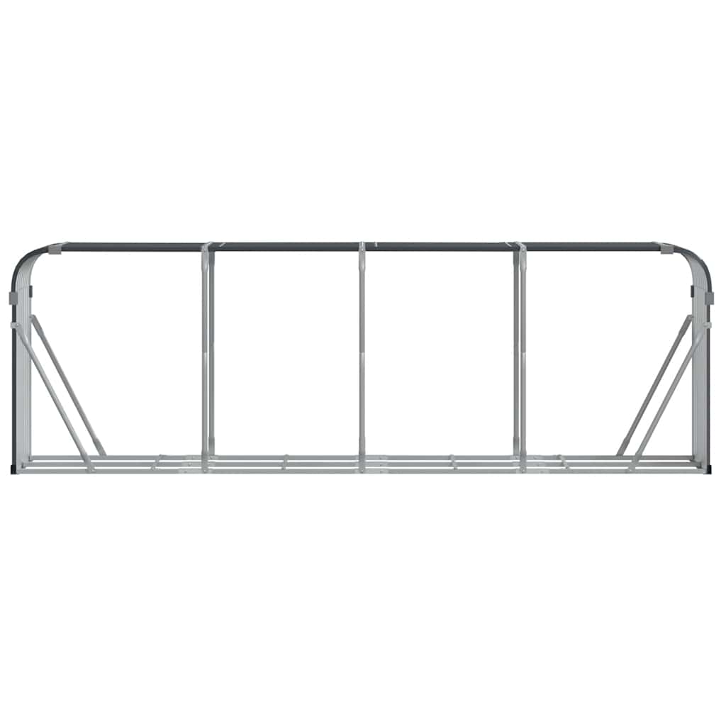 Fireplace Log Storage Stand Anthracite 300 x 45 x 100 cm Galvanized Steel