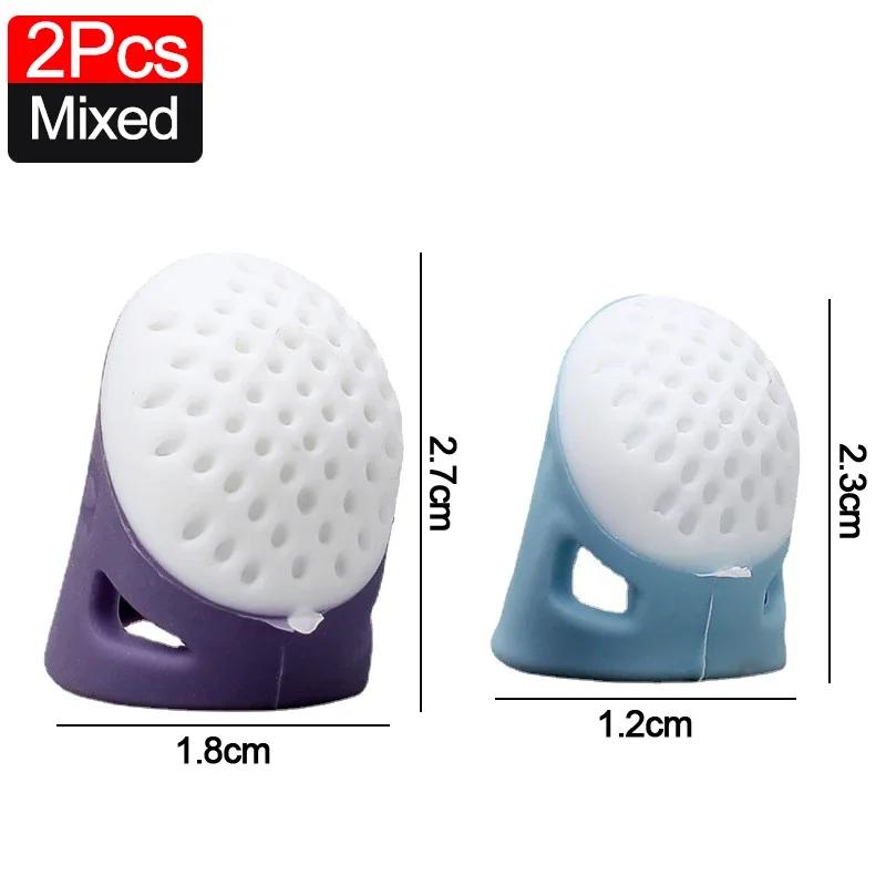 Наперстки для шитья, силиконовые напальчники для шитья, противоскользящий чехол для пальца, защитный рукав с выемкой, инструменты для шитья крестиком своими руками