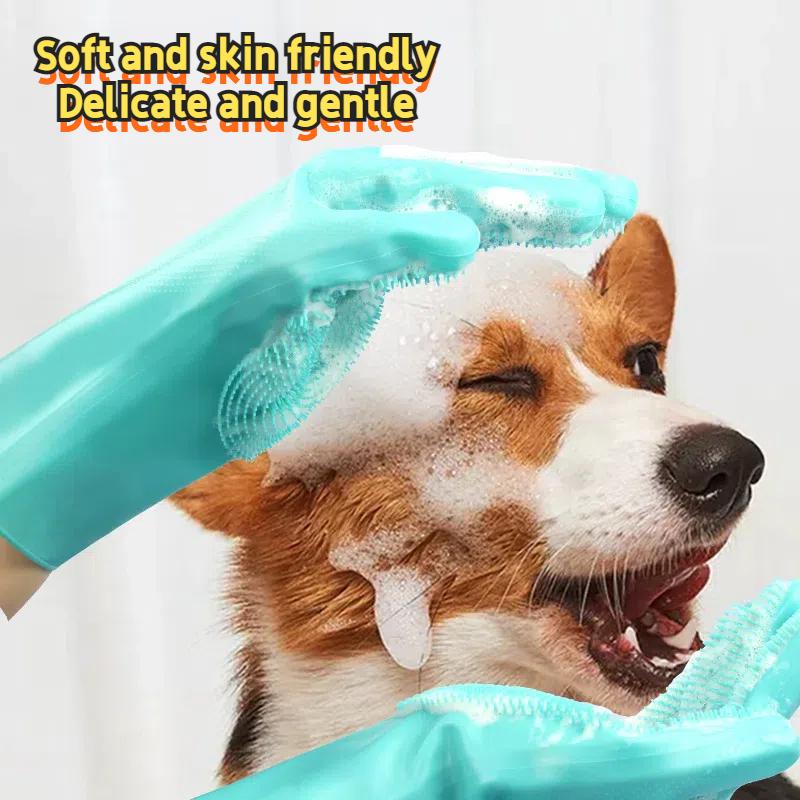 Перчатки для купания питомцев, средства для чистки от царапин и укусов для собак и кошек, золотые перчатки для вычесывания шерсти для собак и кошек