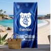 Everton FC Personalized Printed Beach Towel Soccer Logo Support Custom Name Text Absorbent Towel For Sport Travel Special Gift