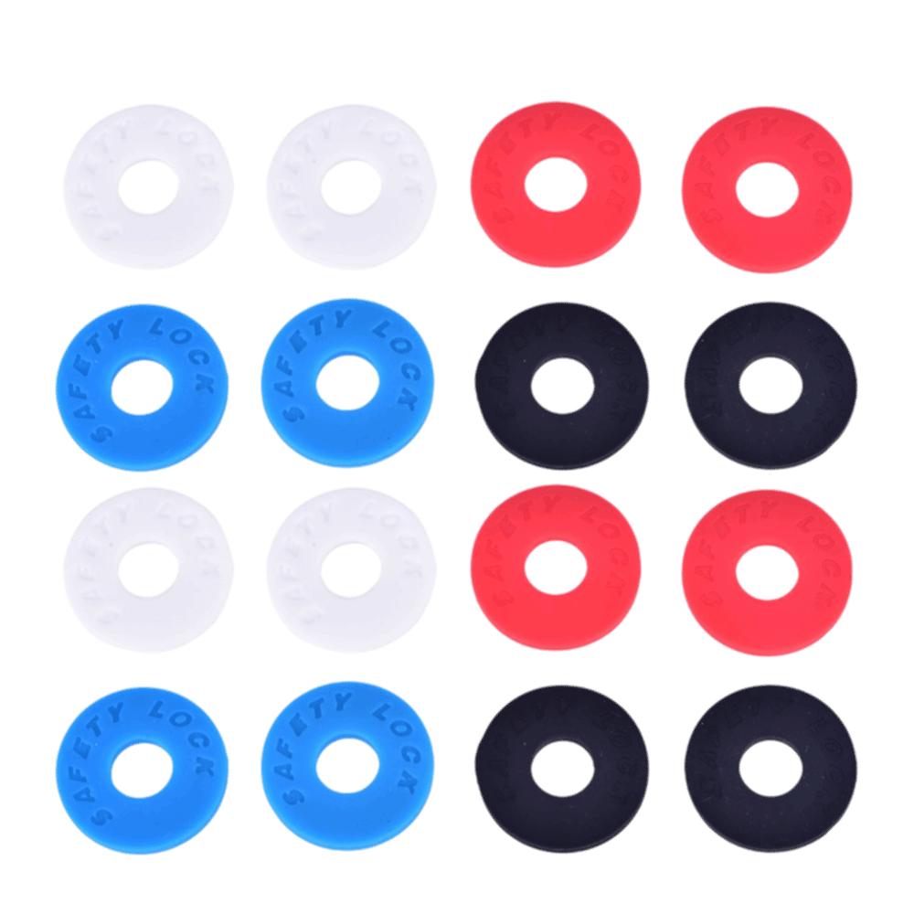16PCS Silicone Guitar Strap Locks Black/White/Red/Blue Guitar Accessories Guitar Protector Guitar