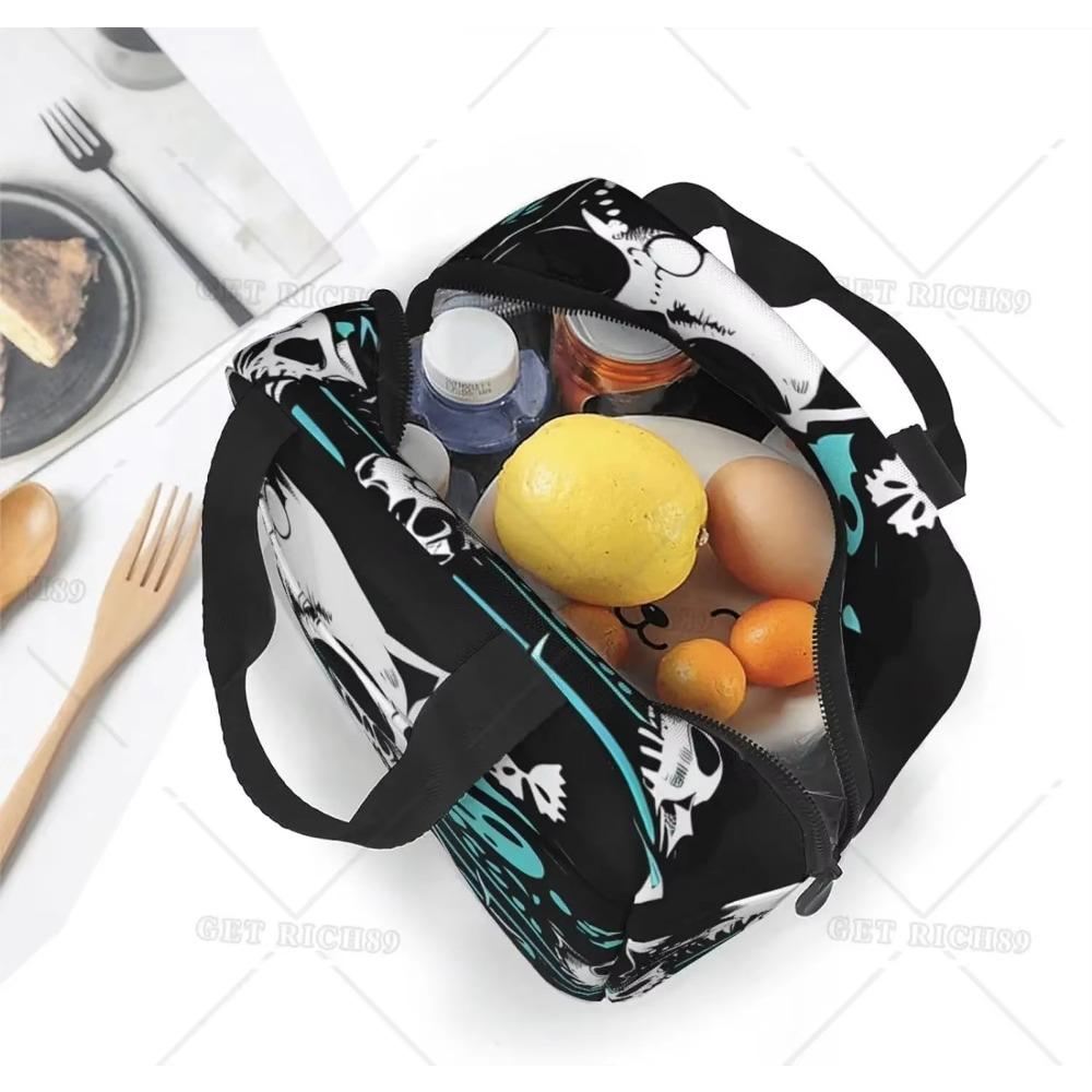 Сумка-холодильник Butterfly Skeleton Cat для женщин и мужчин, водонепроницаемая многоразовая сумка-холодильник для ланча, сумка-холодильник для учебы или работы