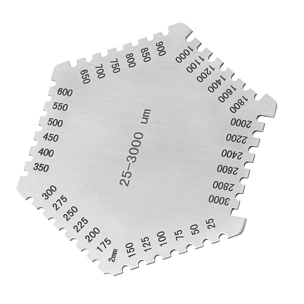 High  Stainless Steel Wet Film Comb 25-3000um Thickness Gauge