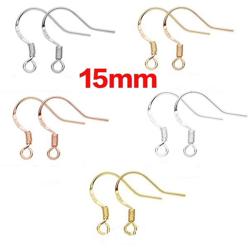 50Pcs/bag Silver Earring Hooks Earring Making Accessories Earrings Parts French Wire Hooks Hypo-Allergenic Jewelry Findings DIY