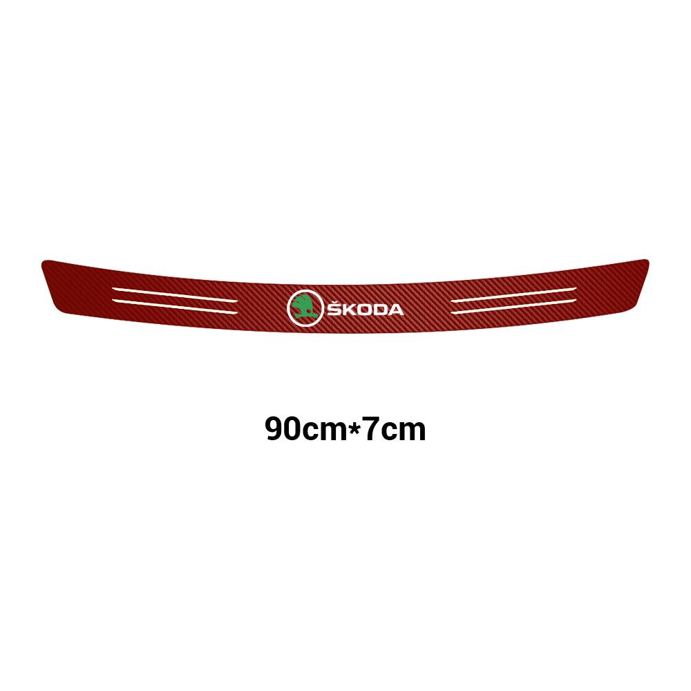 1Pcs Car-Styling Carbon Fiber Door Sills Protector Decoration stickers For Skoda Fabia Superb Rapid Karoq Kodiaq Yeti Octavia