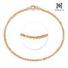 Золотой браслет в два ряда из золота 14K/18K Rg
