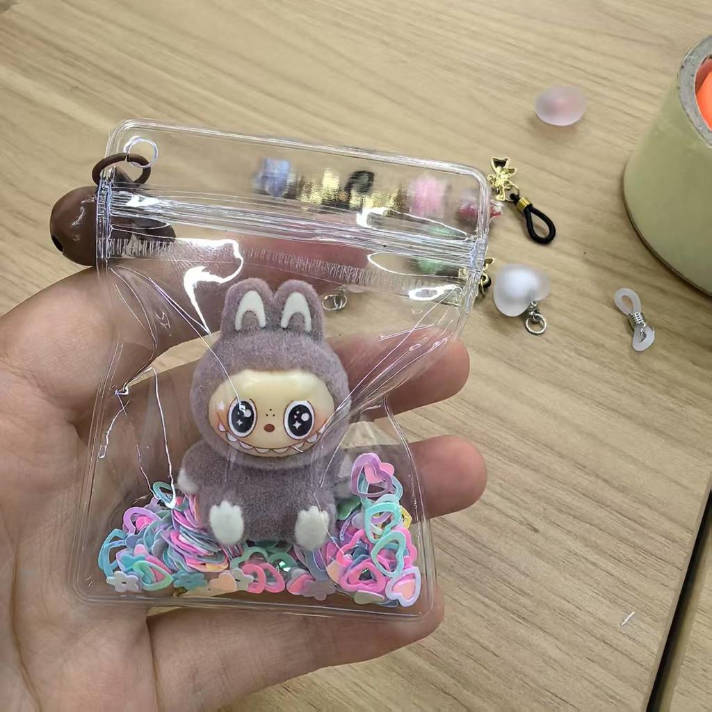 1 Labubu Bunny Keychain, Small Figurine, Bag Decoration, Creative Pocket Pendant