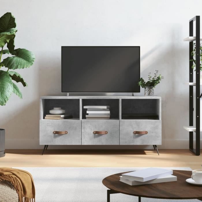 VidaXL TV Stand Concrete Grey 102x36x50 Cm Engineered Wood 829008