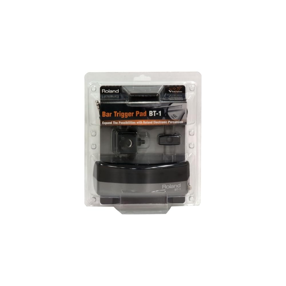 Roland BT-1 Drum Trigger Pad Compact Design Compatible with V-Drums and Acoustic Drum Hoops and Rods