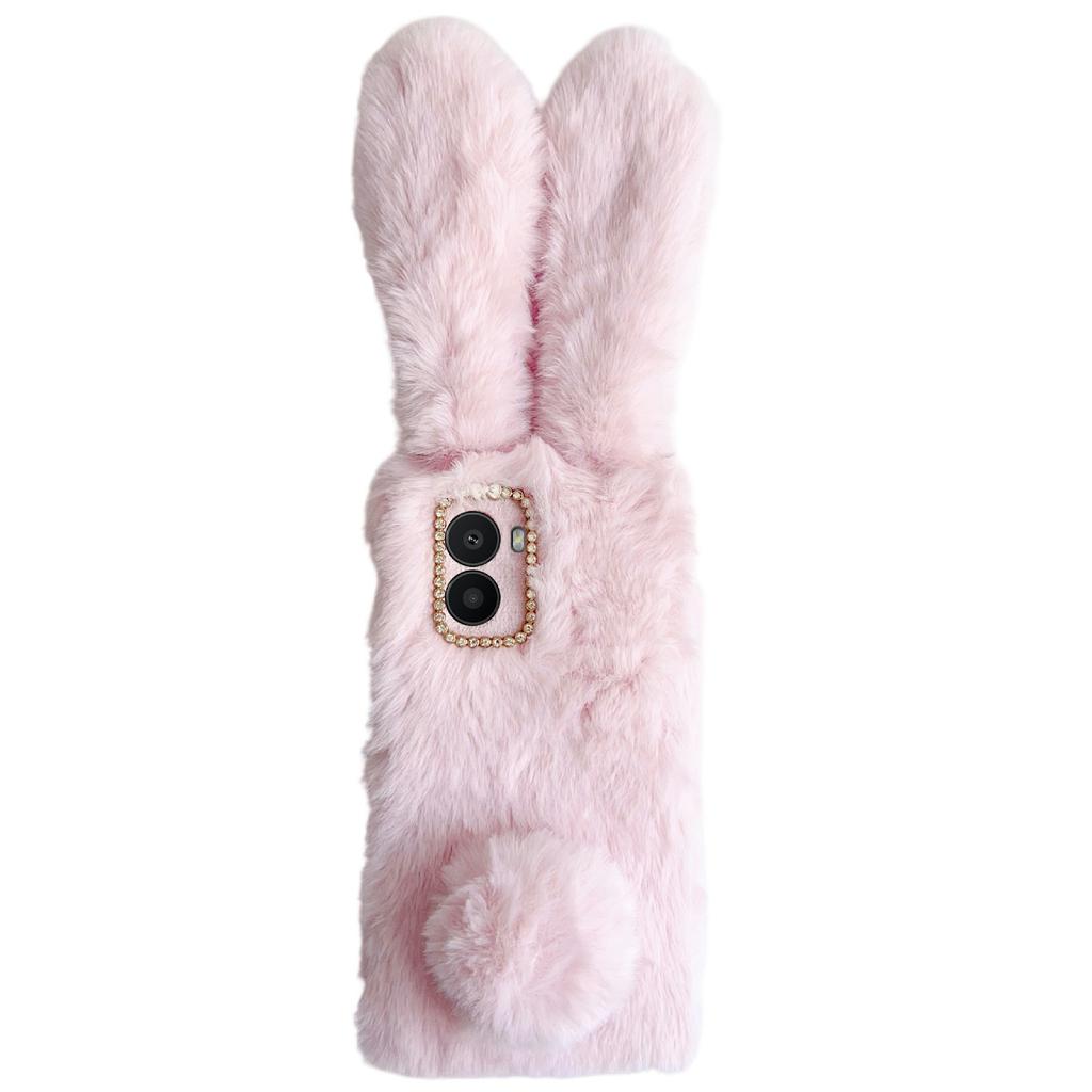 Для HMD Fusion 5G Чехол Плюшевый Милый Кролик Зимний Пушистый ТПУ Чехол для Телефона
