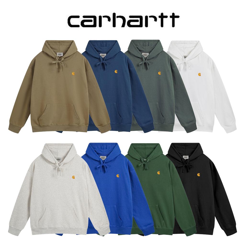 carhartt 2025 Новая весна и осень Тонкая толстовка с капюшоном и вышитым логотипом больших размеров, подходит для пар