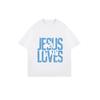 Oversized T Shirt Black Jesus Loves You And Me Bible Verse Print Casual Loose Fit Top For Women Daily Wear Church Outfit