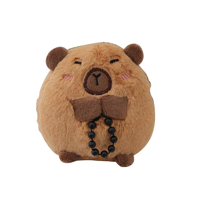 Милая мультяшная подвеска в виде капибары, плюшевая игрушка, сумка для куклы, подвесные украшения, настольные украшения для куклы, подвеска для автомобиля, милая кукла-брелок в виде капилы