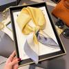 70cm Square Silk-Like Scarf Women Lightweight Fashion Accessory Office Chic Neck Wrap Stylish Print Design