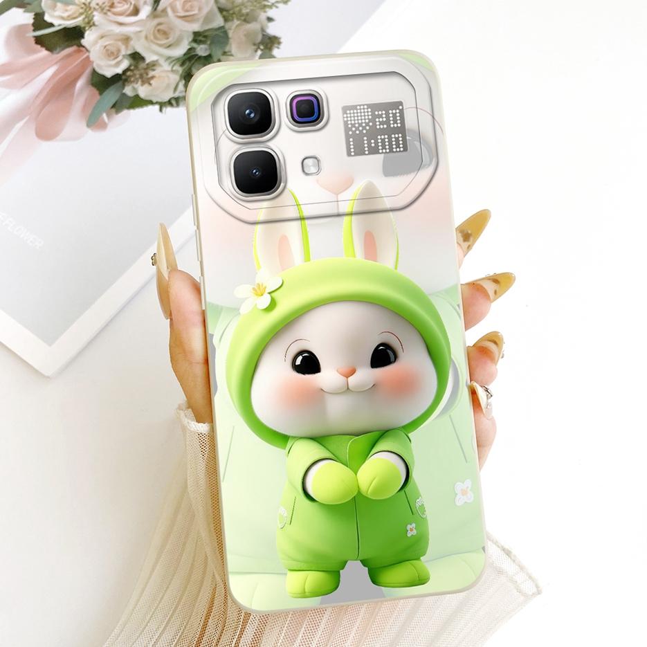 Чехол для Infinix Note 60 Pro X6878 Милый Чехол с Собакой и Кроликом Ударопрочный Мягкий Силиконовый Чехол Для Infinix Note 60 Pro Note60 X6879 Сумки