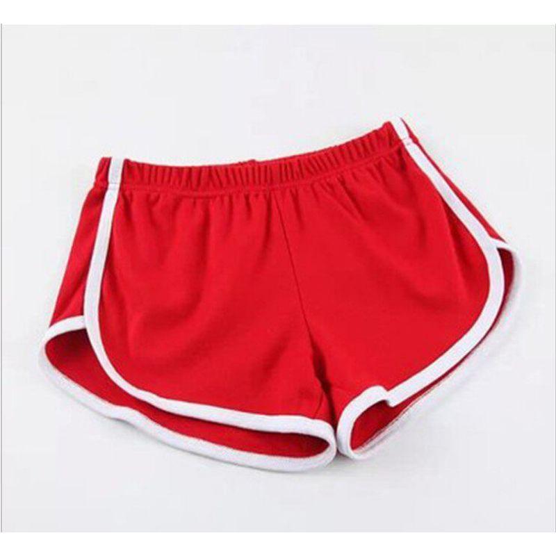 New Fashion Export Sports Shorts Women's Home Casual Solid Color Fashion Yoga Beach Pants Candy Color Hot Pants