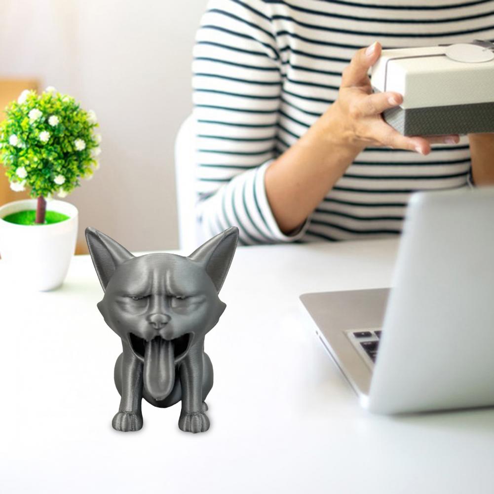 Статуэтка Рвотный Кот Прочная Фигурка Кота Уникальная 3D-печатная Скульптура Фигурки Кота для Декора Дома и Офиса Статуэтка Рвотного Котенка
