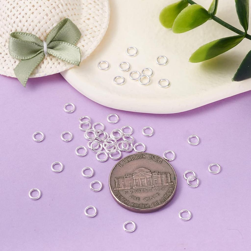 Craftdady 50 шт. 4 мм паяные соединительные кольца стерлинговое серебро 925 пробы закрытые О-образные кольца для изготовления ювелирных изделий