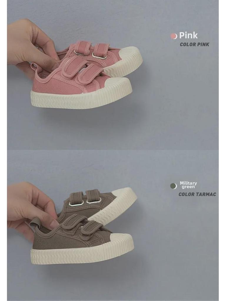 Children's Canvas Velcro Shoes - Soft Sole for Boys and Girls