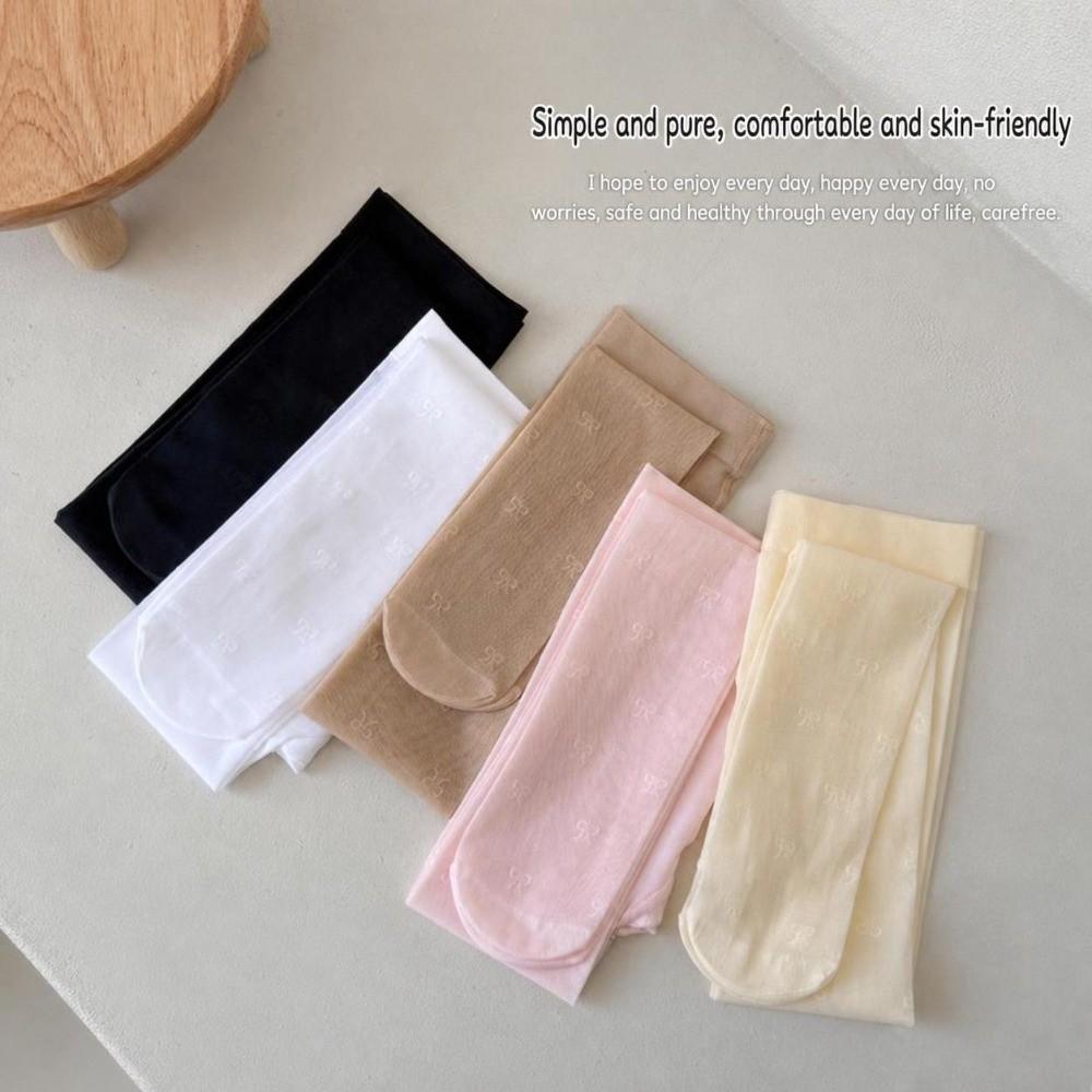 Bowknot Ballet Tights Solid Color Dance Leggings Stocking Thin Silk Pantyhose for Girls Children