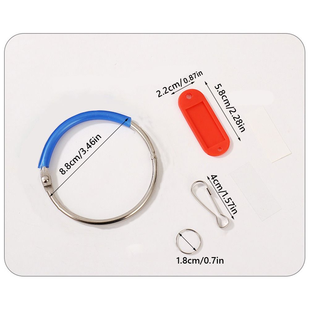 Plastic Key Tags Transparent Window Key Chains New Key Storage Ring  Key Classification