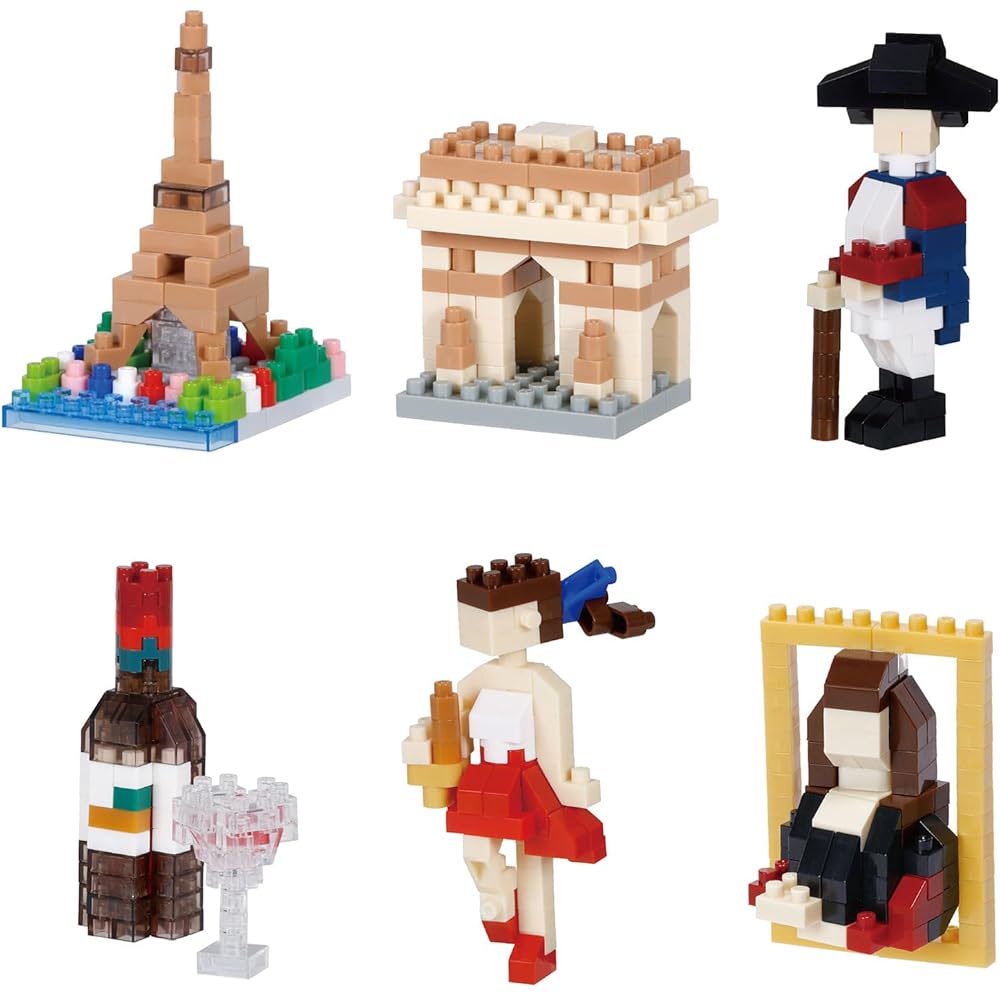 Kawada Nano Block Набор Мини Нано Франция 1 Коробка 6 Штук Разные Строительные Блоки