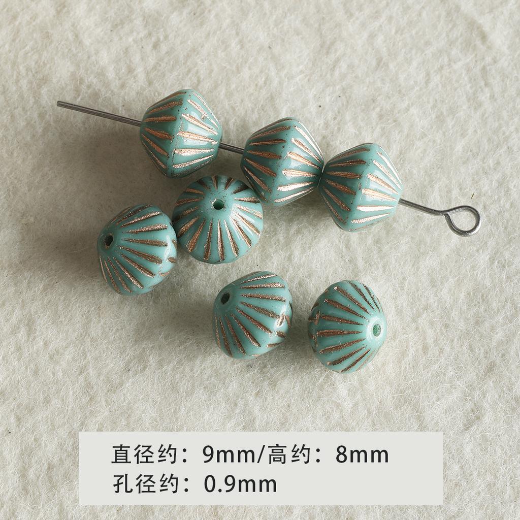 [Green Forest] Imported Czech Glazed Loose Bead Bracelet Necklace Mobile Phone Chain Beaded Diy Accessories Material