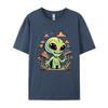 Alien T-shirt Outer Space Spacecraft T-shirt Soft Cotton Top Tees Streetwear 2024 T Shirt