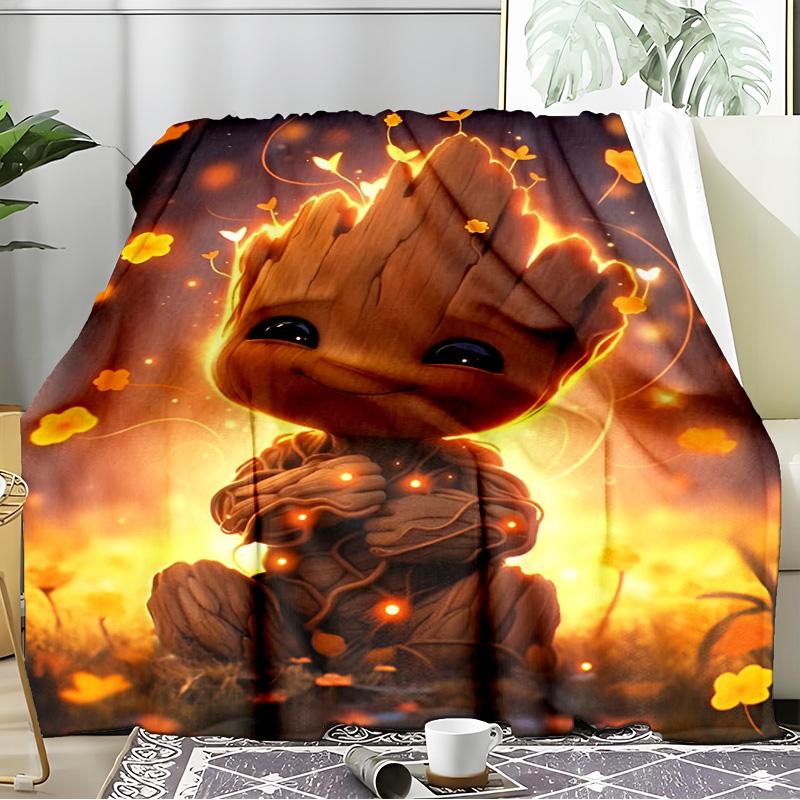 Gr-oot Valentine's Day Blanket Flannel Throw for Sofa, Indoor, Camping, Living Room, Office, Chair, And Bed Soft Birthday Gift