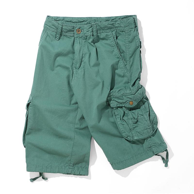Cozy Up Men's Lightweight Multi Pocket Cotton Casual Cargo Shorts with Zipper Pockets(No Belt)