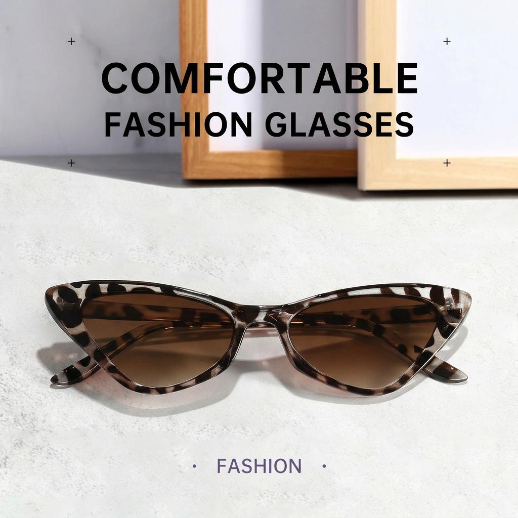 Vintage Cat Eye Small Frame Sunglasses Unisex Uv400 Protection Pc Fashion Eyewear For Daily Fishing Outdoor Activities