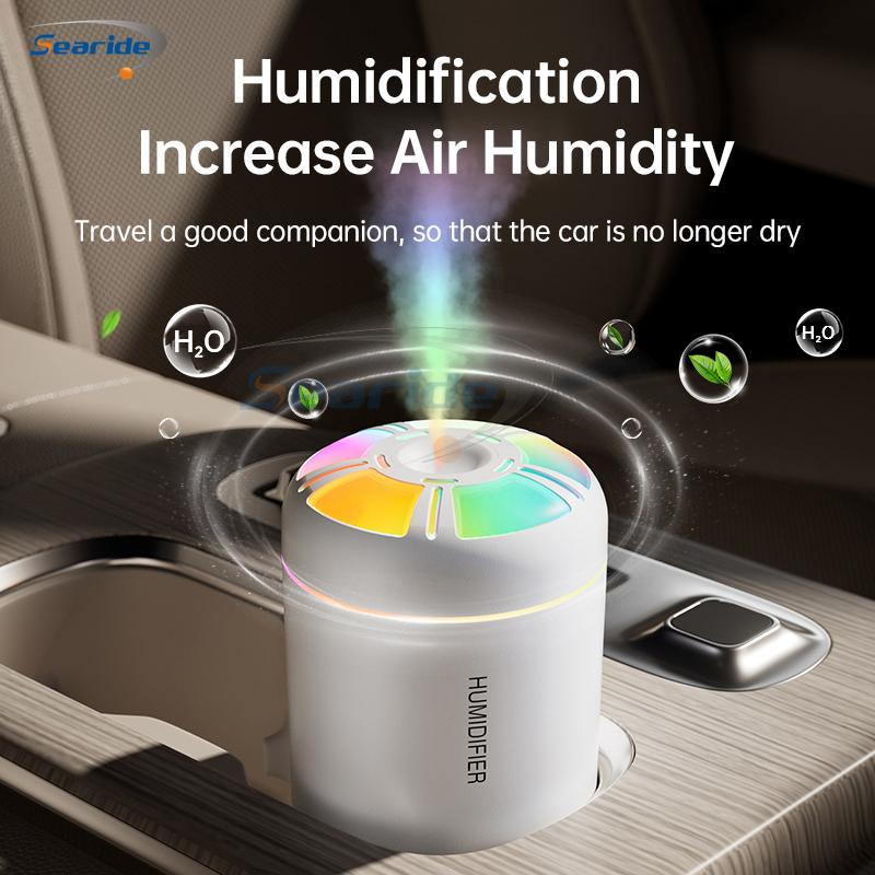 Searide Mini Air Humidifier USB 180ML Aroma Diffuser Essential Oil Purifier Aromatherapy Color Lights For Car Home Bedroom
