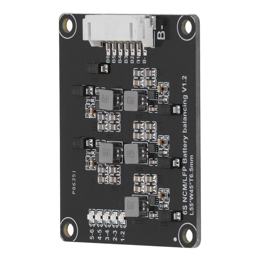 Балансировочная плата для аккумулятора 6S Индуктивный активный эквалайзер с низким энергопотреблением с кабелем и индикатором