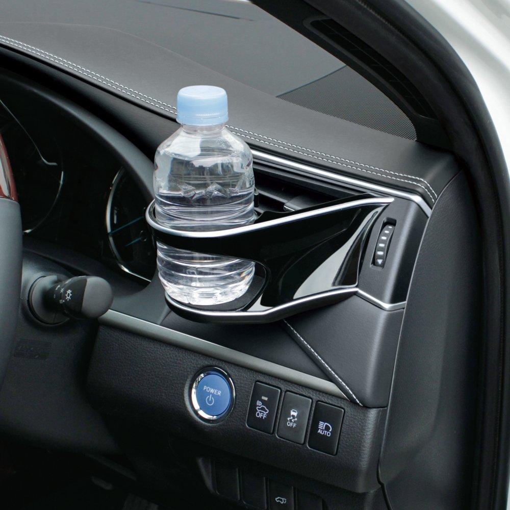 Tsuchiya Yac Car Model Specification Toyota 60 Series Harrier Exclusive Air Conditioner Drink Holder for Driver Seat Black SY-HR1
