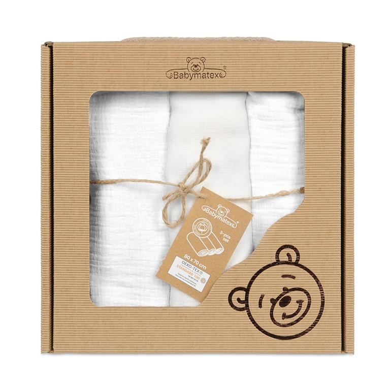 Muslin diaper 3 pack in a box, size 70x80