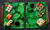 2x GLASS PROTECTIVE PLATE FOR STOVE 40x52 GREEN